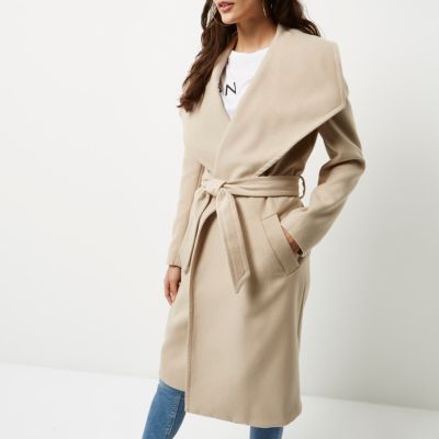 Beige robe coat